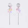 Acrylic Imitation Pearl Dangle Earring EJEW-JE03611-06-2