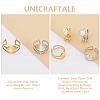 Unicraftale 8Pcs 2 Colors 304 Stainless Steel Open Cuff Ring Components STAS-UN0055-02-5