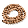 Natural Wood Beads Strands WOOD-F008-05-B-5