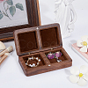 2-Slot Black Walnut Jewelry Magnetic Storage Boxes CON-WH0095-09C-4