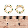 Brass Pave Cubic Zirconia Linking Rings KK-C051-61G-01-2