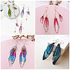 5 Sets 5 Colors Transparent Resin Pendants RESI-TA0001-79-19