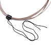 Adjustable Waxed Cord Necklace Making MAK-L027-A03-2