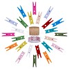 Dyed Wooden Craft Pegs Clips WOOD-PH0006-02-1