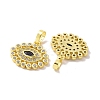 Real 18K Gold Plated Brass Micro Pave Cubic Zirconia Pendants KK-L209-038G-02-2
