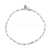 Non-Tarnish 304 Stainless Steel Link Chain Anklets AJEW-G026-03P-1