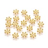 Snowflake Alloy Spacer Beads X-TIBEB-0581-G-RS-1