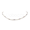Natual Gemstone & Rainbow Moonstone Beaded Necklace for Women NJEW-JN04173-4