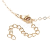 Shell Pearl Braided Pendant Necklace NJEW-TA00026-6