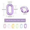 600Pcs 6 Colors Transparent Acrylic Linking Rings TACR-CJ0001-35-2