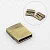 Brass Magnetic Clasps with Glue-in Ends KK-K005-AB-NF-2