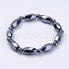 Electroplate Magnetic Synthetic Hematite Stretch Bracelets BJEW-G564-02A-1