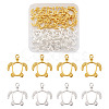 Craftdady 40Pcs 2 Colors Alloy Open Back Bezel Pendants FIND-CD0001-05-9