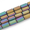 Electroplate Non-magnetic Synthetic Hematite Beads Strands G-N0322-12F-1