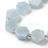 Natural Aquamarine Beads Strands G-P534-A08-01-4