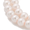 (Defective Closeout Sale) Baking Painted Pearlized Glass Pearl Round Bead Strands HY-XCP0001-17-4