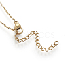 Brass Pendant Necklaces NJEW-I230-07-5