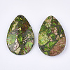 Synthetic Gold Line Regalite/Imperial Jasper/Sea Sediment Jasper Pendants G-S329-074C-2