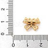 Brass Pave Clear Cubic Zirconia Slide Charms KK-Z072-13G-02-3