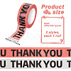 Fingerinspire 2 Rolls 2 Colors Valentine's Day Thank You Theme Decorative Paper Tapes AJEW-FG0005-03-2