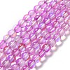 Synthetic Moonstone Beads Strands G-P528-J01-05-1