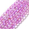 Synthetic Moonstone Beads Strands G-P528-J01-05-1