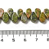 Natural Unakite Beads Strands G-B064-B10-5