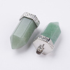 Natural Green Aventurine Pointed Pendants G-E442-03F-2