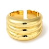 Rack Plating Brass Grooved Open Cuff Rings RJEW-M162-20G-2