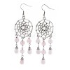 Natural Mixed Stone Dangle Earrings EJEW-JE02995-M-2