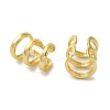 Rack Plating Brass Clip-on Earrings EJEW-R162-25G-2