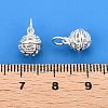 925 Sterling Silver Hollow Flower Round Ball Charms STER-T007-83S-2