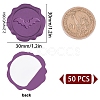 CRASPIRE Adhesive Wax Seal Stickers DIY-CP0008-18O-2