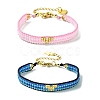 2Pcs 2 Colors Glass Seed Beaded Bracelet Sets BJEW-MZ00061-1