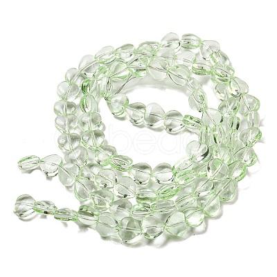 Baking Paint Transparent Glass Beads Strands DGLA-A08-T8mm-KD02-1