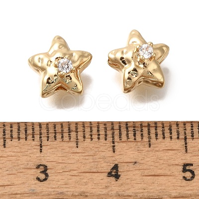 Brass Micro Pave Cubic Zirconia KK-Q001-04G-01-1