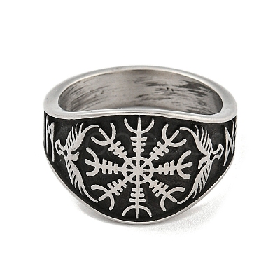 304 Stainless Steel Ring RJEW-B055-04AS-13-1