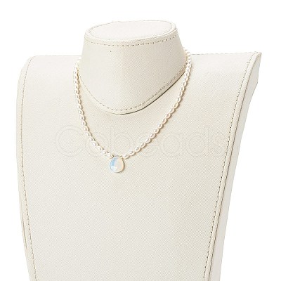 Pearl Beaded Necklace NJEW-JN03548-03-1