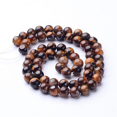 Natural Tiger Eye Beads Strands X-G-GSR6mmC014-AB-1