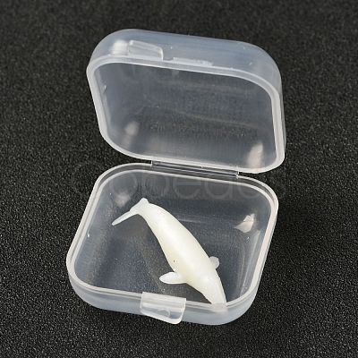 Whale Shaped Plastic Decorations DIY-F066-17-1