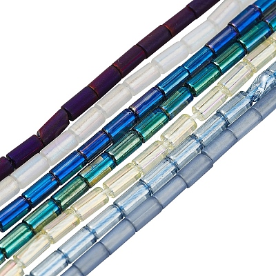 7 Strands 7 Style Electroplate Glass Beads Strands EGLA-YW0001-24-1