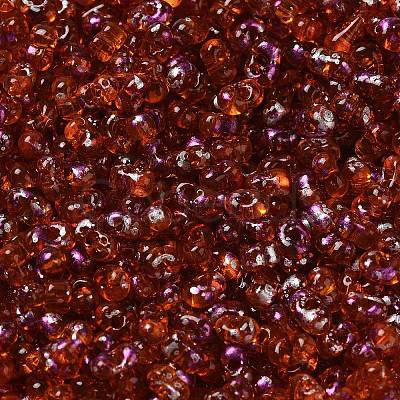 Spray Painted Glass Seed Beads SEED-F005-05A-04-1