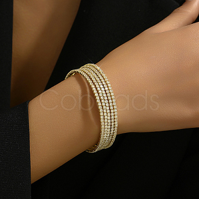 Real 18K Gold Plated Brass Multi Layer Wrap Bracelets RM1445-3-1