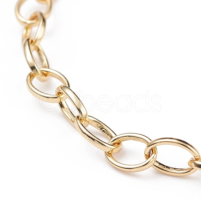 Brass Cable Chain Bracelet X-BJEW-JB07079-1