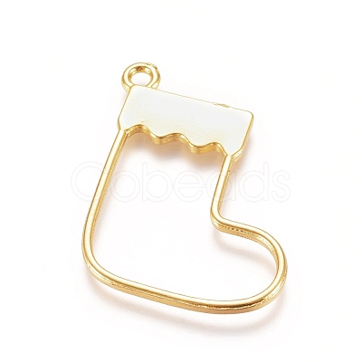 Zinc Alloy Open Back Bezel Pendants PALLOY-E564-83G-1