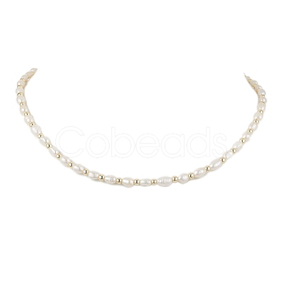 Natural Cultured Freshwater Pearl Beaded Necklaces NJEW-JN05058-1