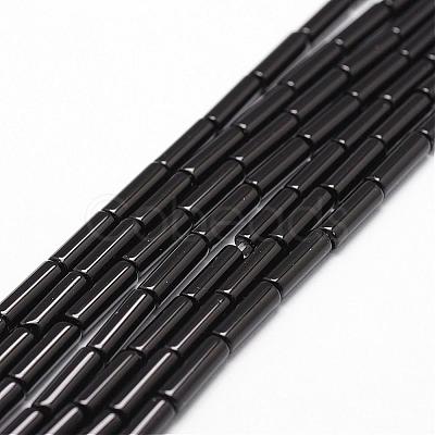 Natural Black Onyx Beads Strands G-P161-38-13x4mm-1