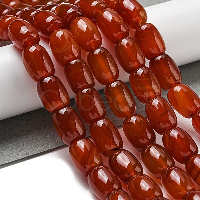 Natural Banded Agate/Striped Agate Beads Strands G-A223-D12-01B-1