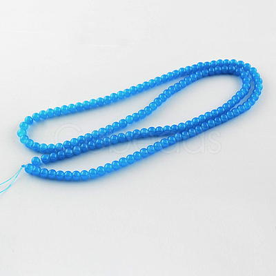 Imitation Jade Glass Beads Strands DGLA-S076-4mm-18-1