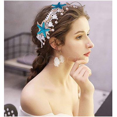 Handmade Lace Women Headband OHAR-PH0001-06-1